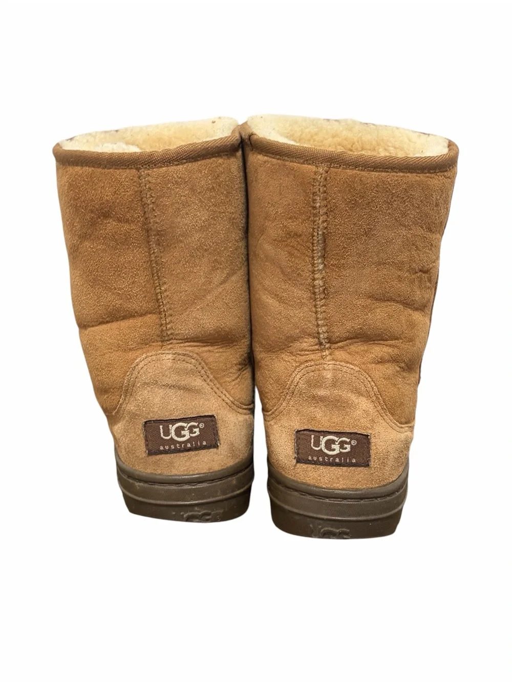 UGG Short Suede Shearling Winter Boots - Excellent Condition- Size 7.5/8